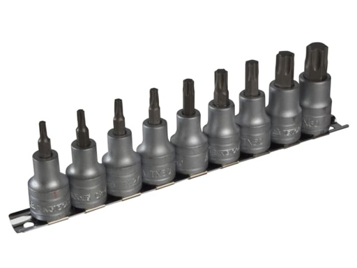 [TENM1213TX] M1213TX Socket Clip Rail Set of 9 Internal TORX 1/2in Drive