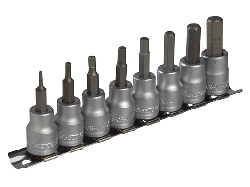 [TENM3811] M3811 Socket Clip Rail AF Hex Set of 8 3/8in Drive