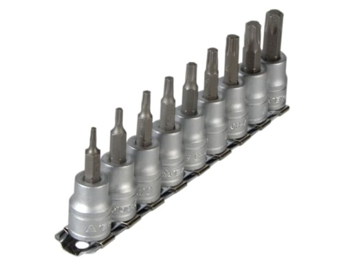 [TENM3813TX] M3813TX Socket Clip Rail Set of 9 External TORX 3/8in Drive