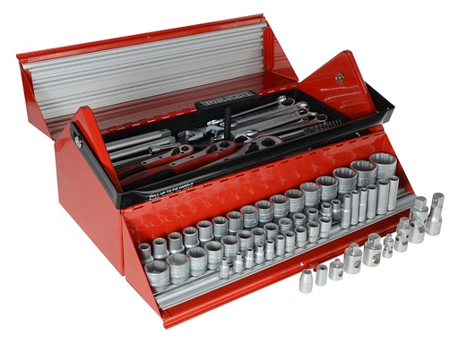 [TENTC187] TC187 Mega Rosso Tool Kit Set of 187 1/4 3/8 & 1/2in