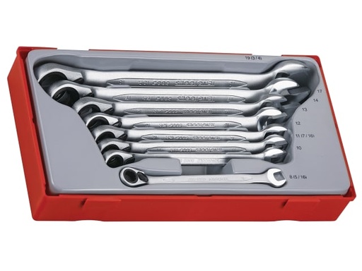 [TENTT6508R] TT6508R Metric Ratchet Combination Spanner Set, 8 Piece