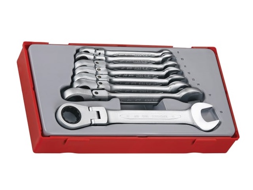 [TENTT6508RF] TT6508RF Flexible Ratchet Spanner Set, 8 Piece