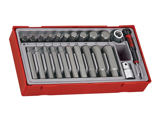 [TENTTHEX23] TTHEX23 Metric Hex Bit Socket Set, 23 Piece - 1/2in Drive