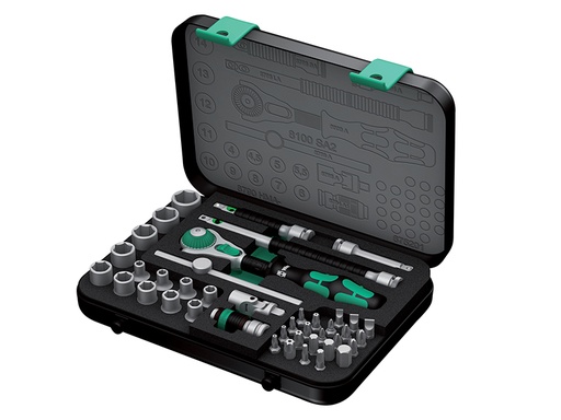 [WER003533] Zyklop SA 2 Ratchet & Socket Set of 42 Metric 1/4in Drive