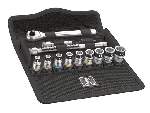 [WER003756] 8100 SA 12 HF Zyklop Metal Switch Socket Set of 13 Metric 1/4in Drive