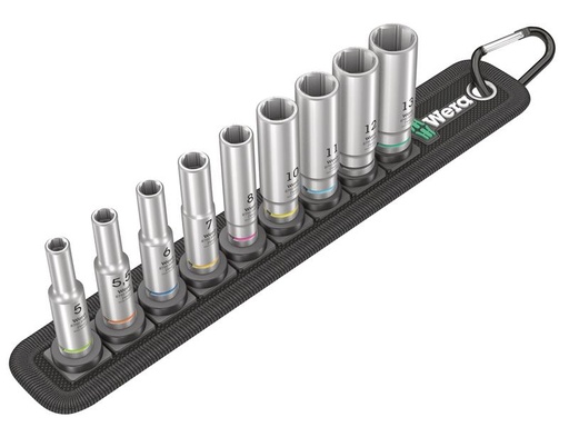 [WER004525] Belt A Deep 1 Socket Set of 9 Metric 1/4in Drive