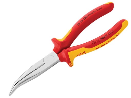 [KPX2626200] VDE Long Bent Snipe Nose Side Cutting Pliers 200mm