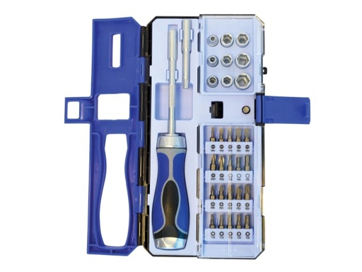 [FAISDSET33R] Ratchet Screwdriver & Socket Set, 33 Piece