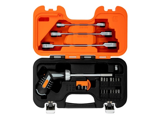 [BAH808050SET] Pistol Grip Ratcheting Screwdriver Set, 25 Piece