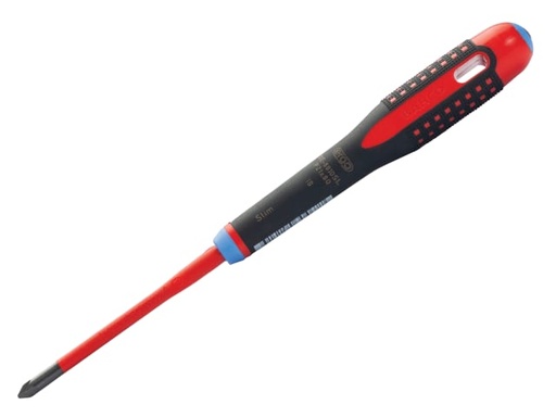 [BAHBE8810SL] ERGO Slim VDE Insulated Pozidriv Screwdriver PZ1 x 80mm