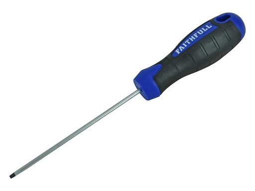 [FAISDF100] Soft Grip Screwdriver Flared Slotted Tip 5.5 x 100mm