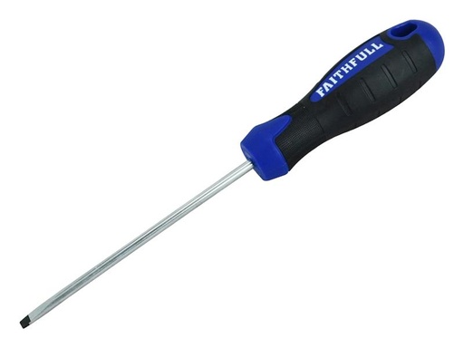 [FAISDP100] Soft Grip Screwdriver Parallel Slotted Tip 4.0 x 100mm