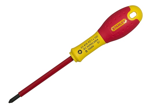 [STA065417] FatMax® VDE Insulated Screwdriver Pozidriv Tip PZ0 x 75mm