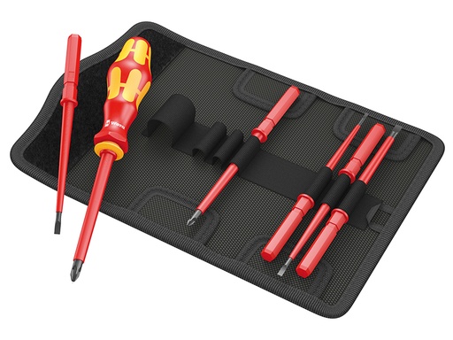 [WER003472] Kraftform VDE Kompakt Interchangeable Screwdriver Set, 7 Piece