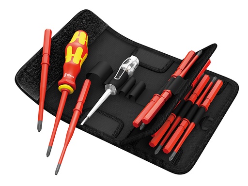 [WER003484] Kraftform VDE Kompakt Slimline Screwdriver Blade Set, 16 Piece