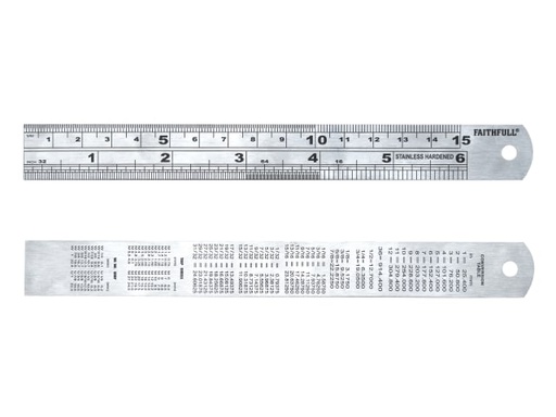 [FAIRULE150SS] Steel Rule 150mm / 6in x 19mm