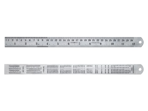 [FAIRULE300SS] Steel Rule 300mm / 12in x 25mm