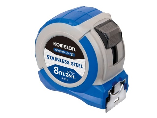 [KOMIPT87E] Stainless Steel PowerBlade Pocket Tape 8m/26ft (Width 27mm)