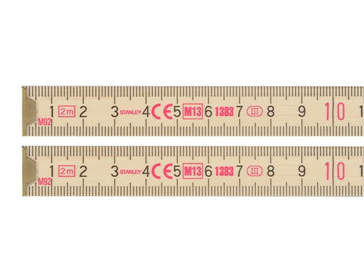 [STA035455] Wooden Folding Rule 2m