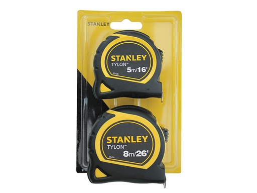 [STA998985] Tylon Pocket Tapes 5m/16ft + 8m/26ft (Twin Pack)