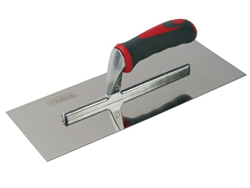 [FAISGTP13SS] Plasterer's Finishing Trowel Stainless Steel Soft Grip Handle 13 x 5in