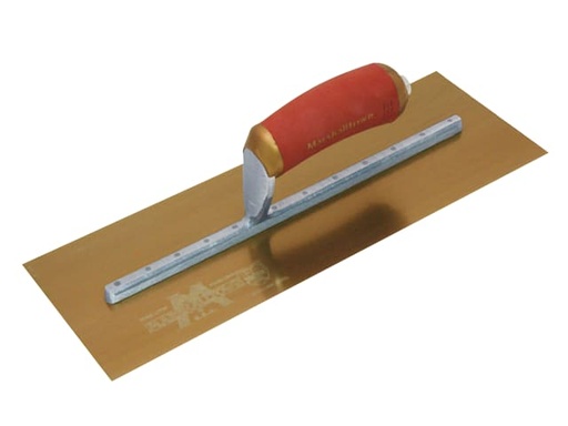 [M/TMPB165GSD] MPB165GSD Pre-Worn PermaShape® Finishing Gold S/S Trowel DuraSoft® 16 x 5in