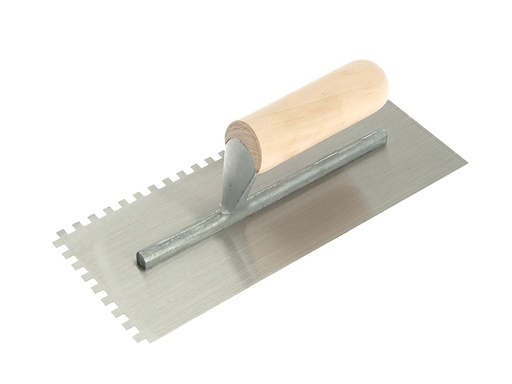 [RST153DS] Notched Trowel 6mm Square Notches Wooden Handle 11 x 4.1/2in