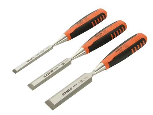 [BAH424PS3] 424-P Bevel Edge Chisel Set, 3 Piece