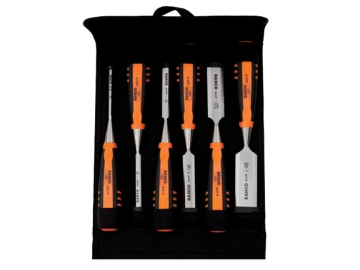 [BAH424PS6PPK] 424-P Bevel Edge Chisel Set 6 Piece in Pouch