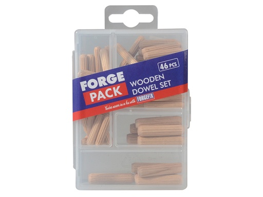 [FORFPDOWSET] Wooden Dowel Kit Forge Pack, 46 Piece