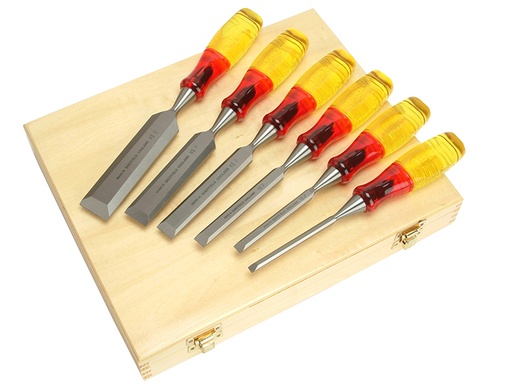 [MAR373S6] M373 Bevel Edge Chisel Splitproof Handle Set, 6 Piece