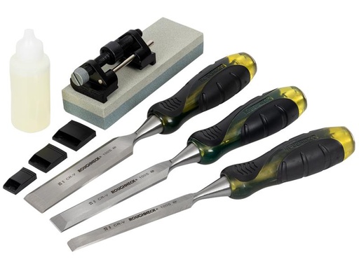 [ROU30165] Bevel Edge Chisel & Sharpening Kit, 6 piece