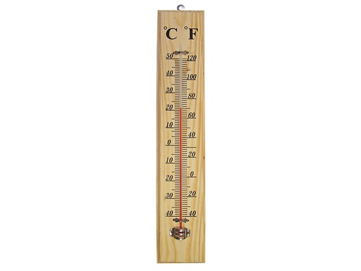 [FAITHWOODLG] Wall Thermometer - Wood 400mm