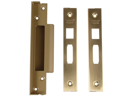 [UNNJ2200R05P] StrongBOLT 2200 Mortice Sashlock Rebate Kit 13mm Polished Brass Box