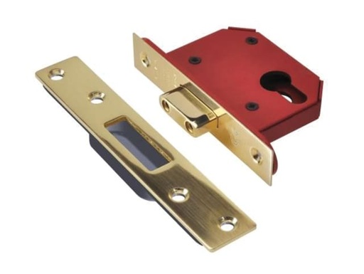 [UNNJL21EPB25] StrongBOLT 21EU EUS-PB-2.5 Euro Deadlock Plated Brass 68mm 2.5in