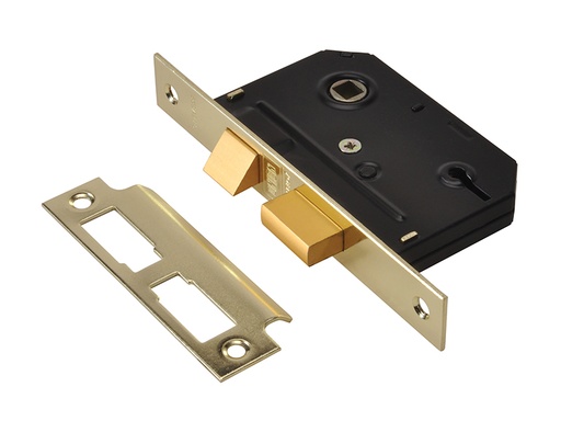 [UNNYESSLPB30] ES-SL Essentials 3 Lever Mortice Sashlock Polished Brass 79mm 3in Visi