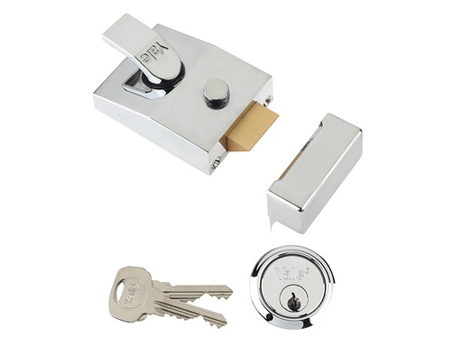 [YAL89CH] 89 Deadlock Nightlatch 60mm Backset Chrome Finish Box