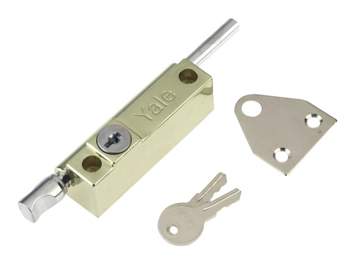 [YALP124PB] P124 Door Push Bolt Brass Finish Visi