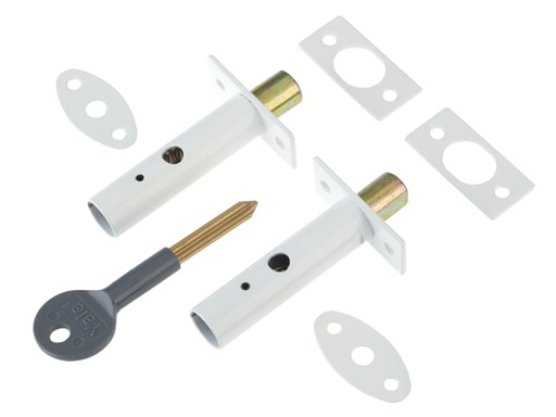 [YALP2PM444WE] PM444 Door Security Bolts White Finish Visi of 2