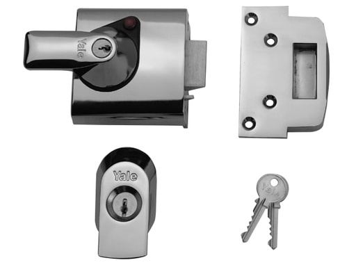 [YALPBS1CH] BS1 Nightlatch British Standard Lock 60mm Backset Chrome Finish Visi