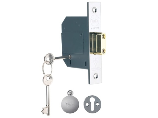 [YALPM562CH30] PM562 Hi-Security BS 5 Lever Mortice Deadlock 81mm 3in Polished Chrome