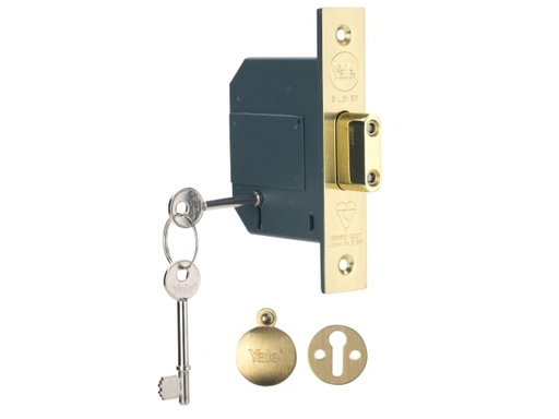 [YALPM562PB25] PM562 Hi-Security BS 5 Lever Mortice Deadlock 68mm 2.5in Polished Brass