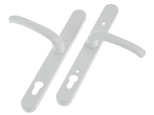 [YALPPVCRHWH] Retro Door Handle PVCu Polished PVD White Finish