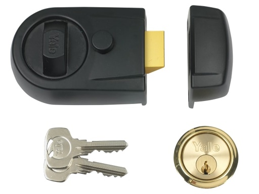 [YALY3BLPB60] Y3 Nightlatch Modern 60mm Backset Black Finish Visi