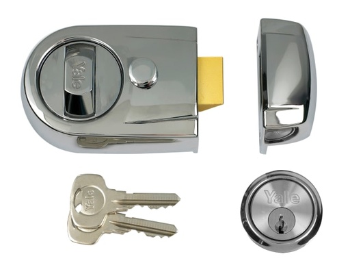 [YALY3CHCH60] Y3 Nightlatch Modern 60mm Backset Polished Chrome Finish Visi