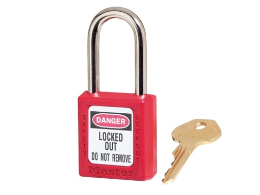 [MLKS410RED] Lockout Padlock – 38mm Body & 6mm Hardened Steel Shackle