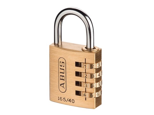 [ABU16540C] 165/40 40mm Solid Brass Body Combination Padlock (4-Digit) Carded