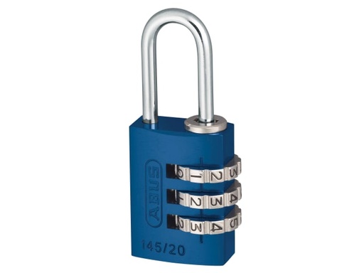 [ABU14520BLU] 145/20 20mm Aluminium Combination Padlock Blue 46568