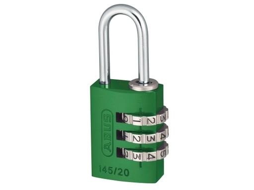 [ABU14520GRE] 145/20 20mm Aluminium Combination Padlock Green 46571