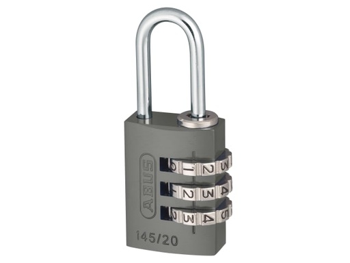 [ABU14520TIT] 145/20 20mm Aluminium Combination Padlock Titanium 46576